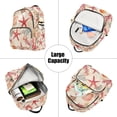 thumbnail image 5 of FORMRS Mini Backpack Purse for Women Quilted Travel Daypack Casual Shoulder Bag, Beige Starfish, 5 of 7