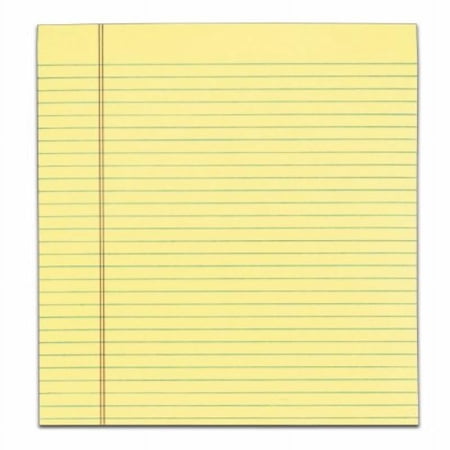 TOPS The Legal Pad Legal Pad, 8-1/2 x 11 Inches, Gum-Top, Canary, Legal/Wide Rule, 50 Sheets per Pad, 12 Pads per Pack (7522)