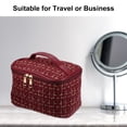 thumbnail image 6 of Unique Bargains Floral Makeup Bag Zipper Flower Cosmetic Pouch Red, 6 of 7