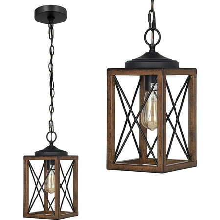 

EDISHINE Farmhouse Pendant Light Metal Hanging Light for Kitchen Island 63 Inch Adjustable Chain
