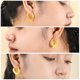 thumbnail image 4 of JeenMata - Juego de Regalo de 3 Pares de Pendientes para Mujer en Baño de Oro Amarillo, Paquete Múltiple, Ligeros, Pendientes Tipo Aro con Forma de Huggies para Uso Diario en la Oficina, 4 of 5