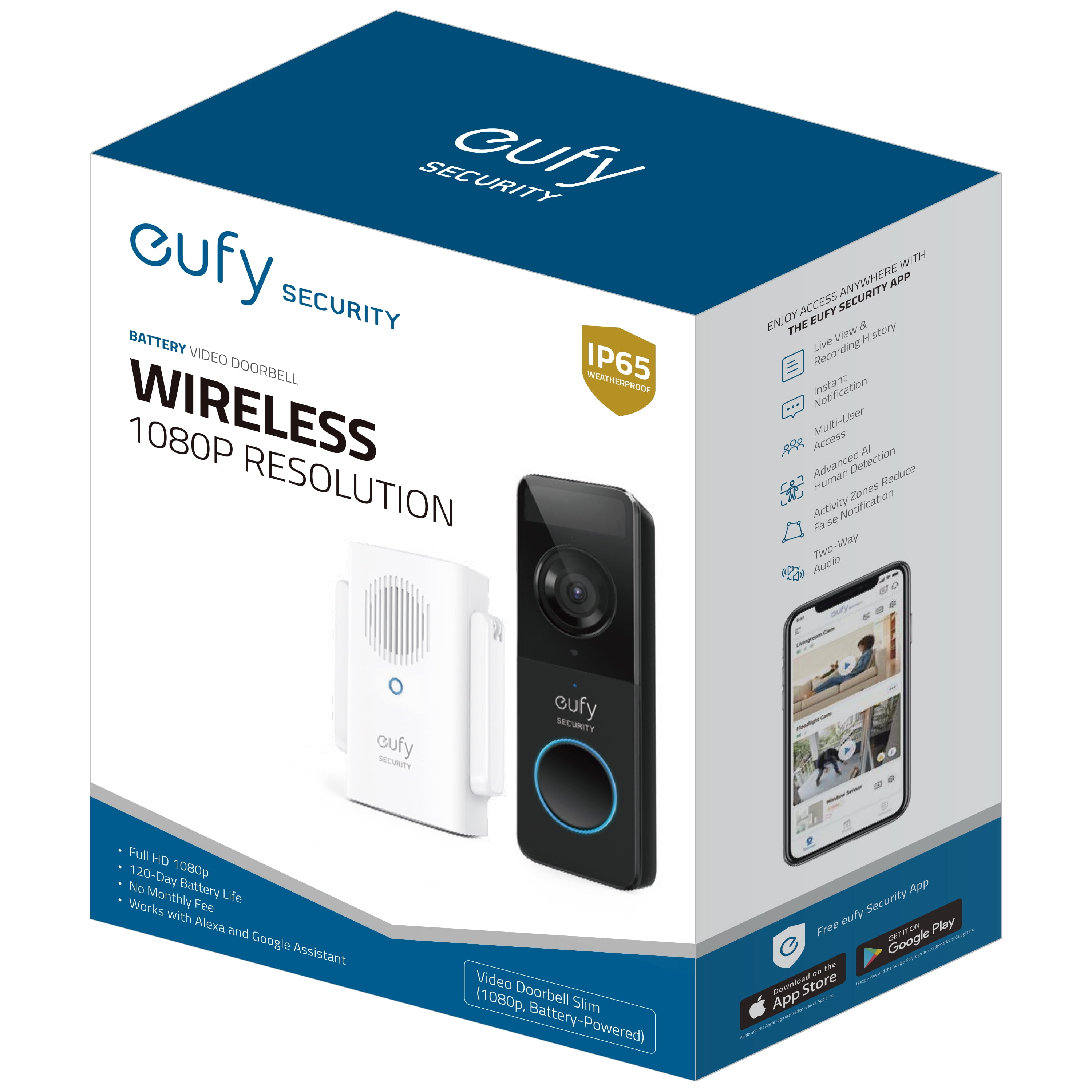 eufy Security Battery Video Doorbell Kit Wire-Free Doorbell