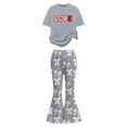 thumbnail image 3 of MuXiKeJi Clothes Girls Pants Set, Black 2-Piece Outfit with Sweet Heart Print Crewneck & Leggings for Girls 8-12 Years, 3 of 5