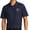 True Navy Blue, variant on Mens Indian Big Chief Motorcycle Patch Short Sleeve Polo Shirt, 3XL True Navy Blue