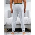 thumbnail image 2 of Men Letter Tape Waist Pajama Pants, 2 of 5