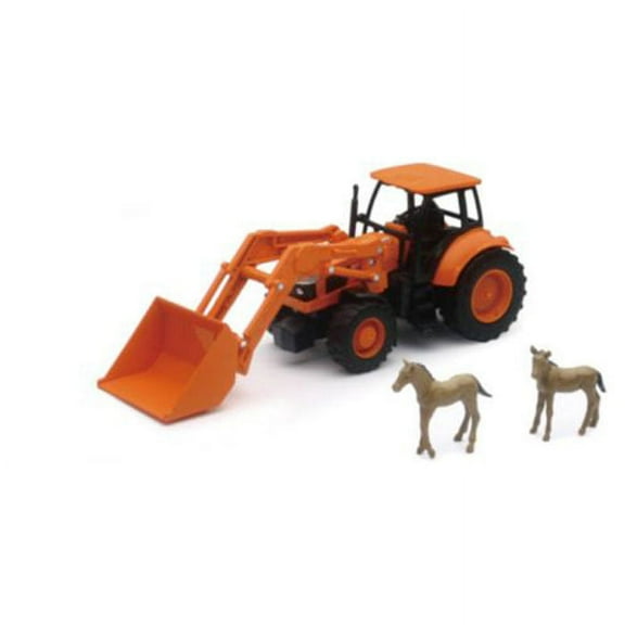 New Ray 1/32 Kubota M5 Tractor with Loader & Horses AS-05685 SS-05685B