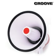 Croove Portable Handheld Bullhorn with Siren, 30-Watt Lightweight Speaker