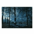 thumbnail image 1 of Woodland Cutting Board, September Afternoon in Woodland Autumn Nature Picture Print, Decorative Tempered Glass Cutting and Serving Board, Small Size, Blue Black, by Ambesonne, 1 of 1