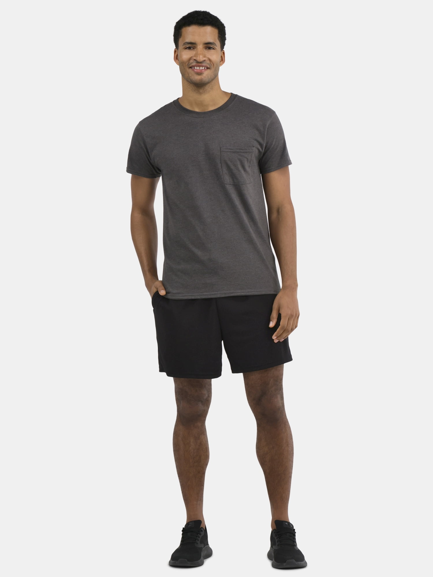 Athletic Works Men's and Big Men's Cotton Pocket Tee, Sizes XS-5XL and Tall Sizes