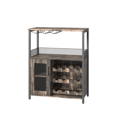 thumbnail image 1 of Wine Bar Rack Cabinet with Detachable Wine Rack, Bar Cabinet with Glass Holder, Small Sideboard, Buffet Cabinet with Mesh Door, Wine Storage Cabinet with Storage, 1 of 3