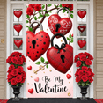 thumbnail image 6 of Red White Theme Love Welcome Banner Heart Pattern Romantic Display Gnome Design LOVE Letter Heart Backdrop for Valentine's Day Party Romantic Gathering Welcome Event, 6 of 9
