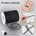 thumbnail image 6 of 3mm 32.8 Yards Black Twisted Rope Trim 3-Ply Cord with Spool Decorative Twisted Satin Milanese Rope, 6 of 9