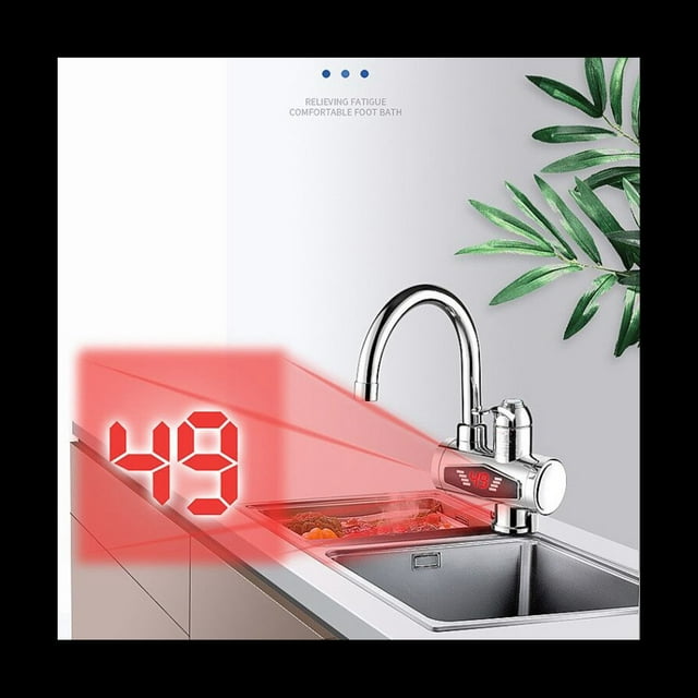 Calentador de Agua InstantáNeo EléCtrico Grifo de Agua Caliente InstantáNeo Calentador de Agua del Grifo de la Cocina Calentador de Agua InstantáNeo Enchufe de la UE
