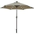 thumbnail image 4 of Gymax 9 ft Patio Table Market Umbrella Yard Outdoor w/ Solar LED Lights Tan, 4 of 8