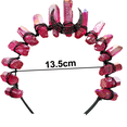 thumbnail image 2 of Diadema de corona de tiara de cristal crudo, tocado de bruja de diosa de luna de diamantes de imitación de cuarzo negro para mujeres y niñas MFZFUKR CPB-DE-LYY941-2, 2 of 5