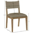 thumbnail image 4 of Meridian Furniture Avon Brown Linen Textured Fabric Dining Side Chair, Set of 2, 4 of 13