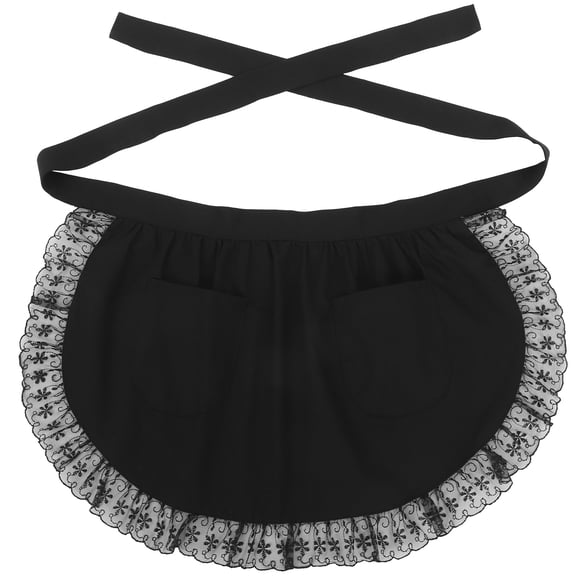 Delantal de cintura para cocina, delantal de cintura de encaje para mujer, delantal corto para mujer, delantal de cosplay para mucama.