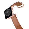 thumbnail image 3 of WFEAGL Apple Watch Band Genuine Leather iWatch Replacement Strap 42mm 44mm Brown/Rose Gold, 3 of 8