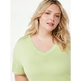 thumbnail image 2 of Joyspun Women's V-Neck Sleep T-Shirt, Sizes S to 3X, 2 of 5