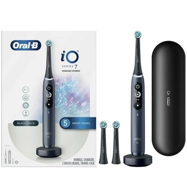 Oral-B iO Series 7 Electric Toothbrush, 2 Compact Brush Heads, Black Onyx, for Adults & Children 3 
