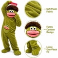 thumbnail image 4 of Funny Big Mouth Monster Onesie Silly Monster Onesie with Comb Plush Pajamas Home Loungewear (No Shoes Included), 4 of 13