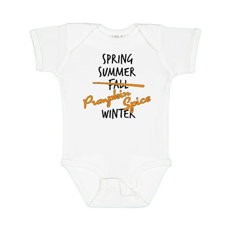 

Inktastic Pumpkin Spice is a Season- Funny Fall Gift Baby Boy or Baby Girl Bodysuit