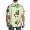 thumbnail image 5 of Cauagu Avocado for Exercise Men's Short Sleeve Button Down Hawaiian Shirt for Men Bowling Shirts Casual Summer Beach Shirt,4X-Large, 5 of 6