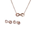 thumbnail image 1 of Juego de Joyería para Mujer Infinito LuckyLy Aretes y Collar de Acero Inoxidable Modelo Eva Rosa UNITALLA, 1 of 4