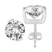 Diamond Essence Tension Set Stud Earrings with Round Brilliant Stones, 1 Ct.T.W. - WED527- 1 Carat