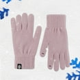 thumbnail image 2 of MIASHUI Couple's Winter Outdoor Knit Gloves, Solid Color Touchscreen Gloves for Men and Women, Cold Weather Warmth Purple, 2 of 9
