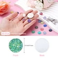 thumbnail image 2 of Uxcell 60 Pcs Rhinestone Flat Back Faux Druzy Crystal Diamonds Resin Embellishments Trims Beads for Jewelry Making Crafts, Green, 2 of 7