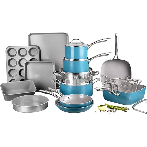 Gotham Steel 20 Piece All in One Kitchen Cookware + Bakeware Set with