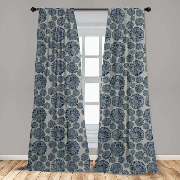 Grey Blue Curtains 2 Panels Set Traditional Folklore Inspired Spiral Dots On Colored Background Window Ds For Living Room Bedroom 56 W X 95 L Multicolor By Ambesonne Com Grey Blue Curtains 2 Panels Set, Gray And Blue Curtains