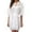 White, variant on 3/4 Sleeve V Neck Faux Ice Silk Lingerie Robe Lace Trim Short Kimono Bathrobe Lingerie Sleepwear Nightgown For Women