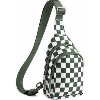 Checkered Sling Bag for Women Small Backpack Crossbody Chest  display picture 3