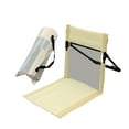 thumbnail image 1 of Silla de suelo con respaldo, silla de camping, silla de arena, cojín de asiento para gradas. Beige, 1 of 8
