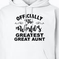 thumbnail image 3 of Inktastic Officially the World's Greatest Great Aunt Adult Hoodie Sweatshirt, 3 of 4