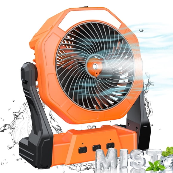Ventilador nebulizador portátil Ausic de 8 pulgadas, 250 ml con batería de 10000 mAh