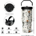 thumbnail image 2 of 30oz Halloween Tumbler with Handle - Insulated Travel Mug, Coffee Cup & Water Bottle - Skull Ghost Witch Goth Design - Gift for Women, 2 of 6