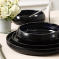 thumbnail image 4 of Stone Lain Lagoon Dinnerware Set Stoneware, 24-Piece, Service for 8, Black, 4 of 6