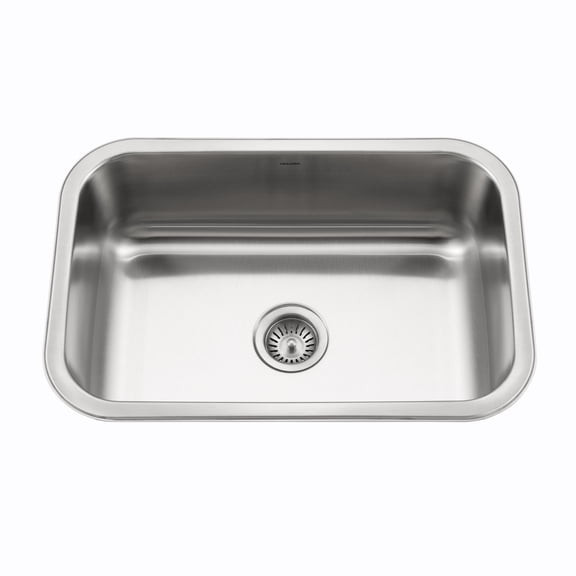 Houzer Medallion Designer 27 inch Stainless Steel Undermount Single Bowl Kitchen Sink with Strainer- MS-2700-1