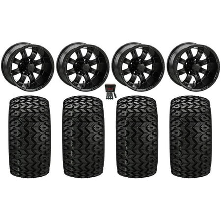 LSI Casino 10 Golf Wheels Black 22 Sierra Sport Tires E-Z-GO & Club Car LSI Casino 10 Golf Wheels Black 22 Sierra Sport Tires E-Z-GO & Club Car