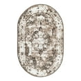 thumbnail image 2 of Unique Loom Sofia Collection Area Rug - Salle Garnier (2' x 3' 1" Oval Light Brown/Ivory), 2 of 6