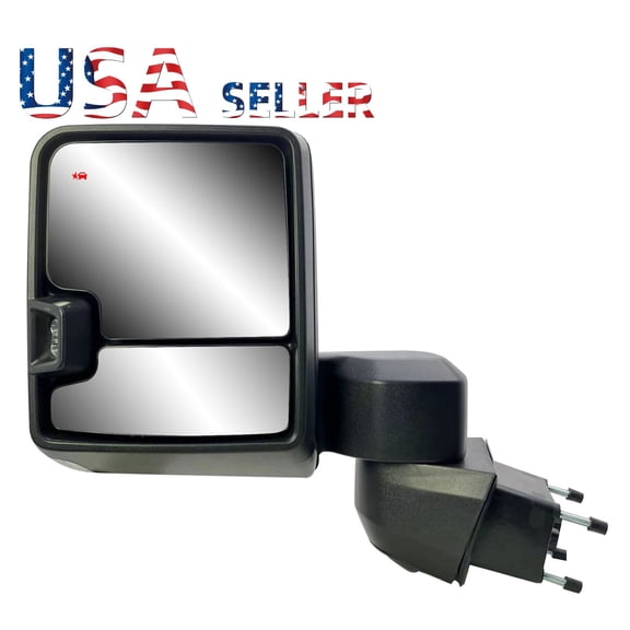 Driver Left Side Tow Mirror Chrome for 19-25 Chevy Silverado/Sierra 2500HD 3500