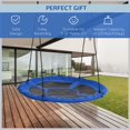 thumbnail image 4 of Blue Saucer Swing - 43" Outdoor Nest Swing with Adjustable Ropes | Garden Seating for Play & Relaxation, 4 of 7