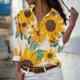 thumbnail image 1 of Fiudx Ofertas de La Semana Camisa con Botones de Solapa Estampada Serie Naranja Informal Regular de Manga Larga para Mujer, 1 of 4