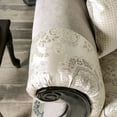 thumbnail image 6 of Furniture of America Eston Traditional Chenille Upholstered Loveseat in Ivory, 6 of 11