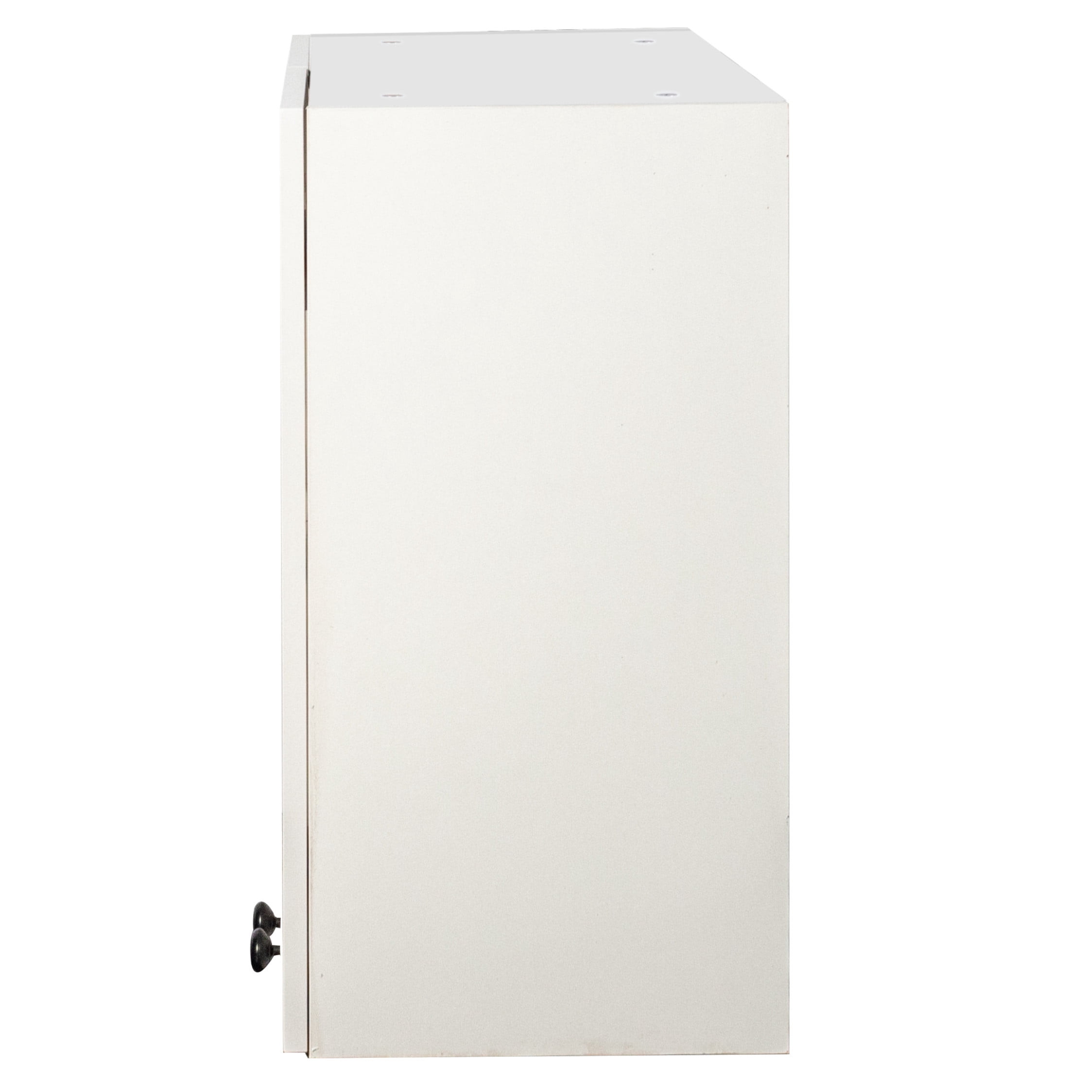 Noble House Arched Glass Door Wall Display Cabinet, Modern Floating Storage Cabinet for Kitchen & Bathroom, White