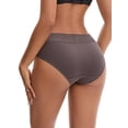 thumbnail image 3 of INSPIRE CHIC Women's Lace Underpants Mid Waisted Soft Breathable Briefs Underwear M Dark Grey, 3 of 4