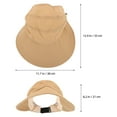 thumbnail image 2 of SHOWERORO Sombrero De Sol Khaki Para Y Vacaciones Con Transpirable Y Plegable, 2 of 6